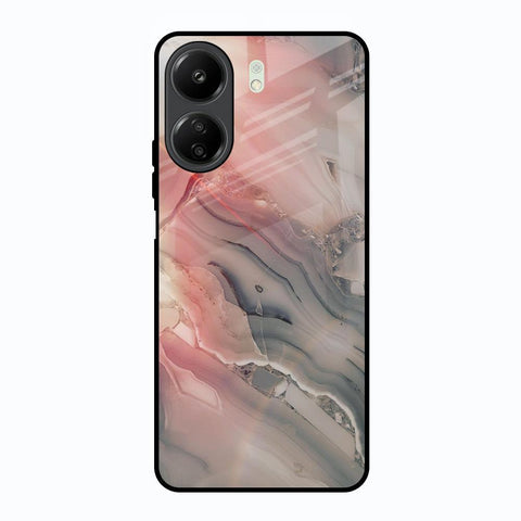 Pink And Grey Marble Glossy Case For Redmi 13C