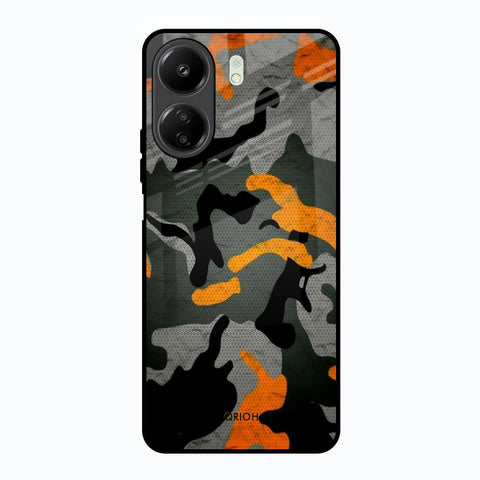 Camouflage Orange Glossy Case For Redmi 13C