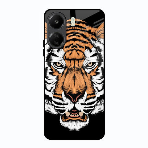 Angry Tiger Glossy Case For Redmi 13C
