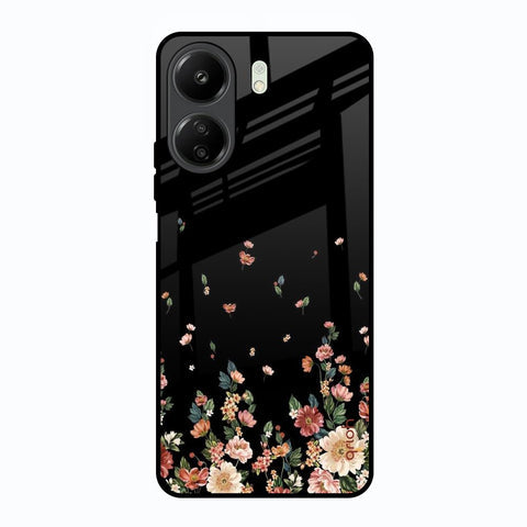 Floating Floral Print Glossy Case for Redmi 13C