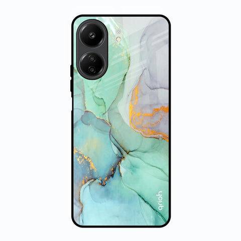 Green Marble Glossy Case for Redmi 13C