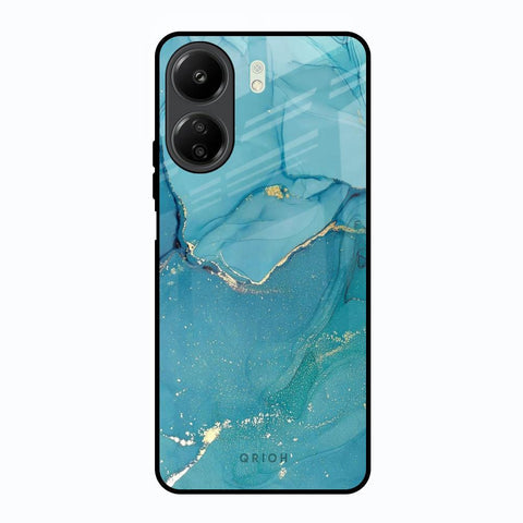 Blue Golden Glitter Glossy Case for Redmi 13C