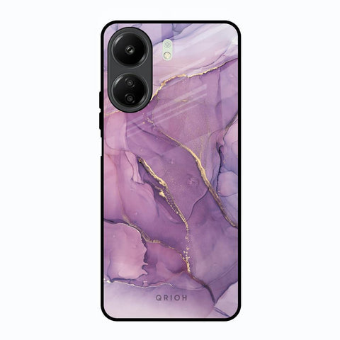 Purple Gold Marble Glossy Case for Redmi 13C