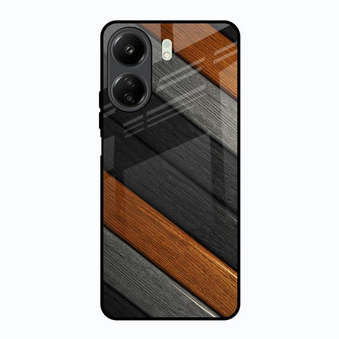 Tri Color Wood Glossy Case for Redmi 13C