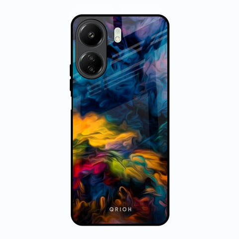 Multicolor Oil Painting Glossy Case for Redmi 13C