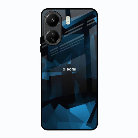 Polygonal Blue Box Glossy Case For Redmi 13C