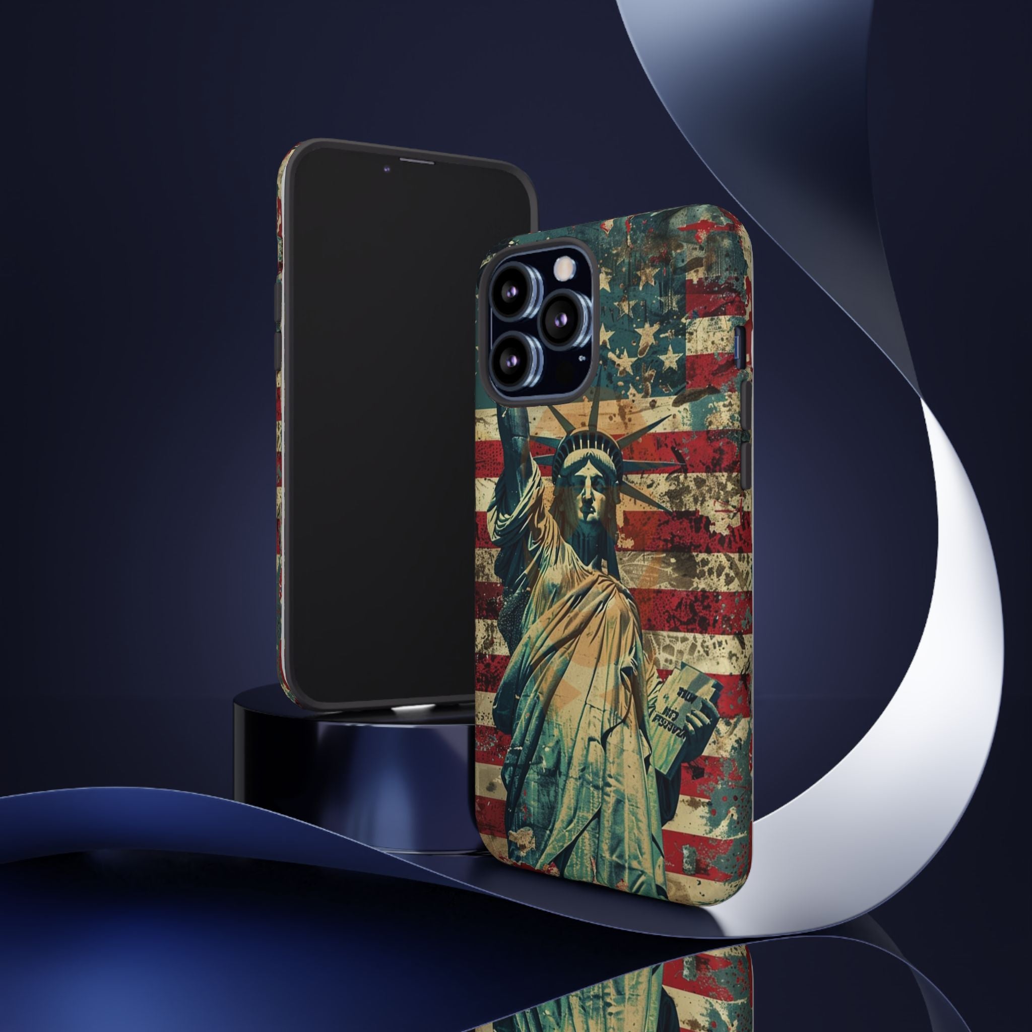 Vintage Liberty Premium Tough Shining Phone Case (Double Layer) Available For All iPhone Models