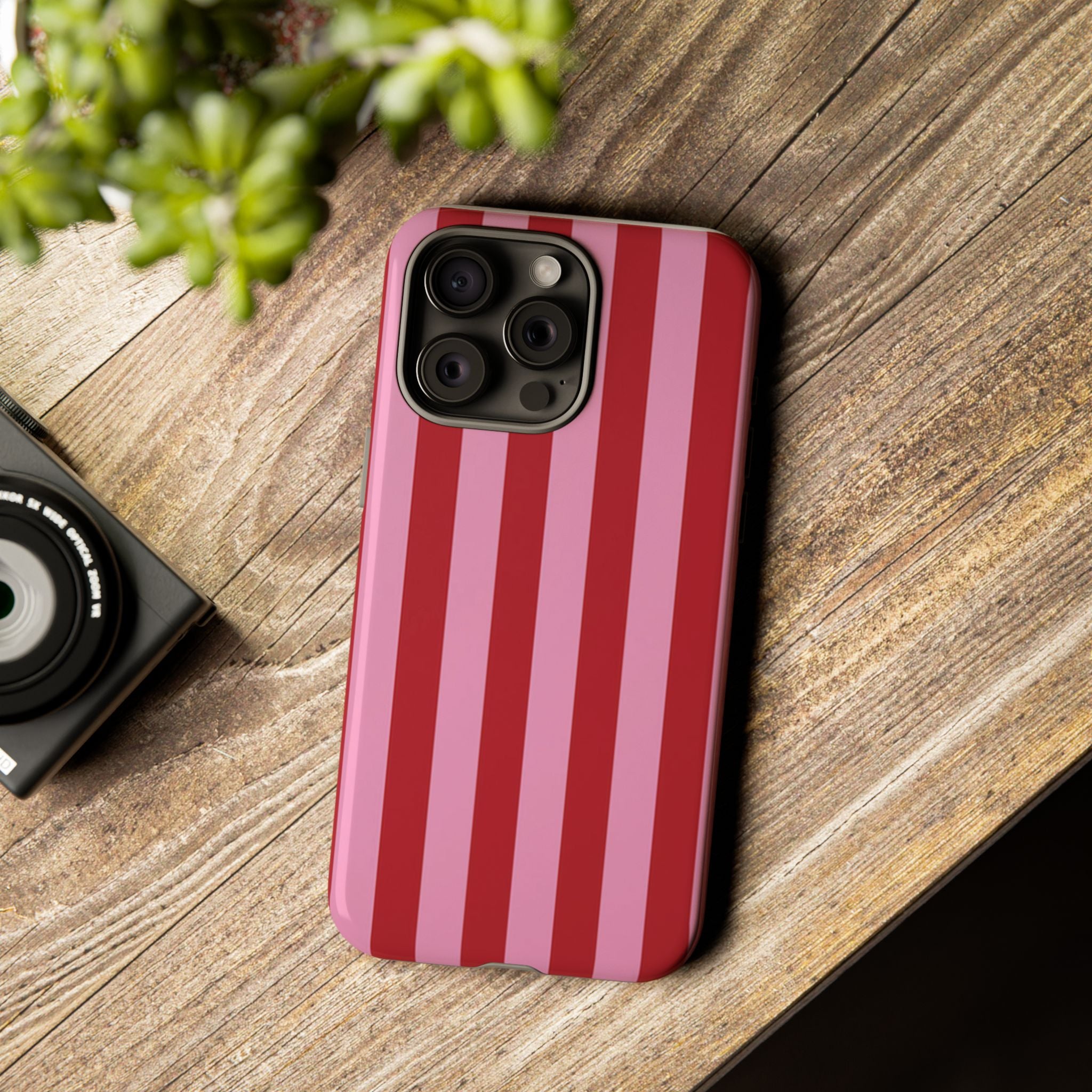 Pink Stripes Tough Case  Available For All iPhone Models
