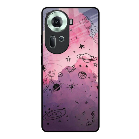 Space Doodles Glossy Case for Oppo Reno11 5G