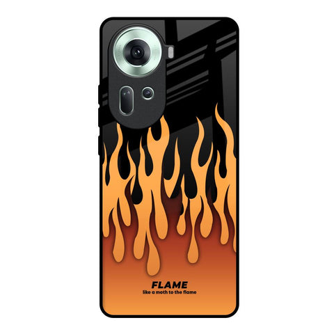 Fire Flame Glossy Case for Oppo Reno11 5G