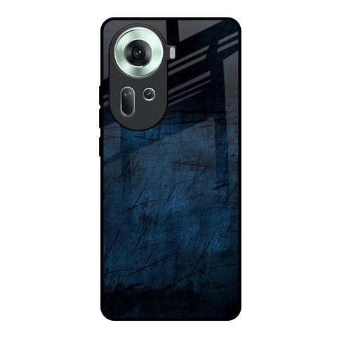 Dark Blue Grunge Glossy Case for Oppo Reno11 5G