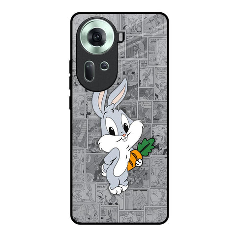 Cute Baby Bunny Glossy Case for Oppo Reno11 5G