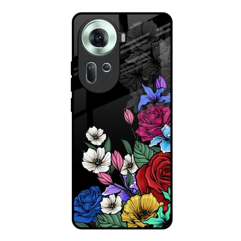 Rose Flower Bunch Art Glossy Case for Oppo Reno11 5G