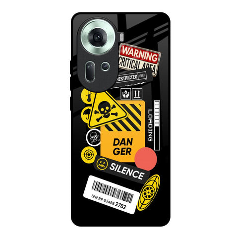 Danger Signs Glossy Case for Oppo Reno11 5G