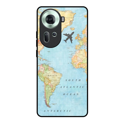 Travel Map Glossy Case for Oppo Reno11 5G