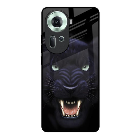 Angry Black Leopard Glossy Case for Oppo Reno11 5G