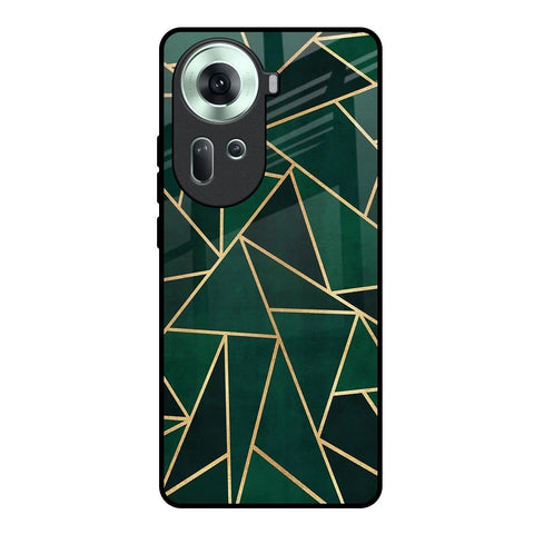 Abstract Green Glossy Case For Oppo Reno11 5G