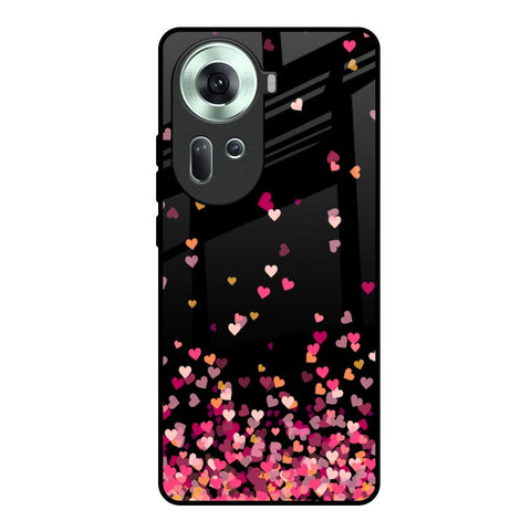 Heart Rain Fall Glossy Case For Oppo Reno11 5G