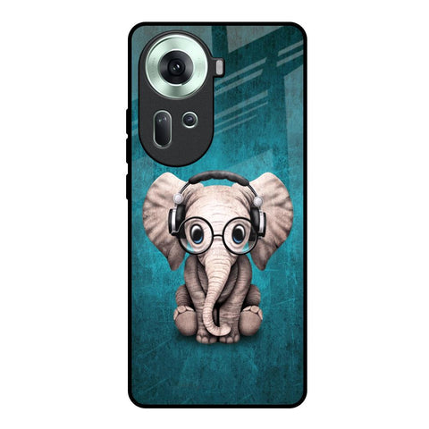 Adorable Baby Elephant Glossy Case For Oppo Reno11 5G