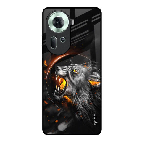 Aggressive Lion Glossy Case for Oppo Reno11 5G