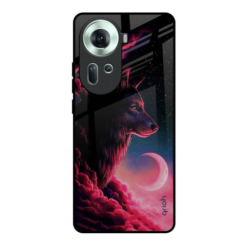 Moon Wolf Glossy Case for Oppo Reno11 5G