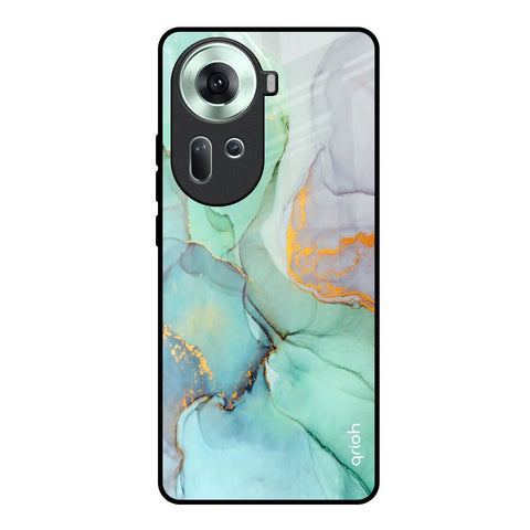 Green Marble Glossy Case for Oppo Reno11 5G