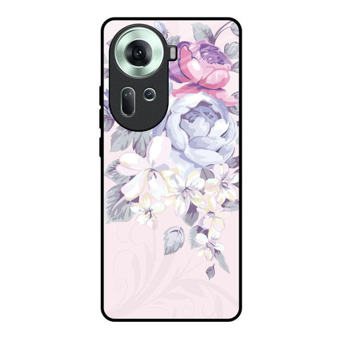 Elegant Floral Glossy Case for Oppo Reno11 5G