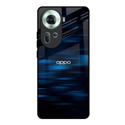 Blue Rough Abstract Glossy Case for Oppo Reno11 5G