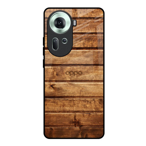Wooden Planks Glossy Case for Oppo Reno11 5G