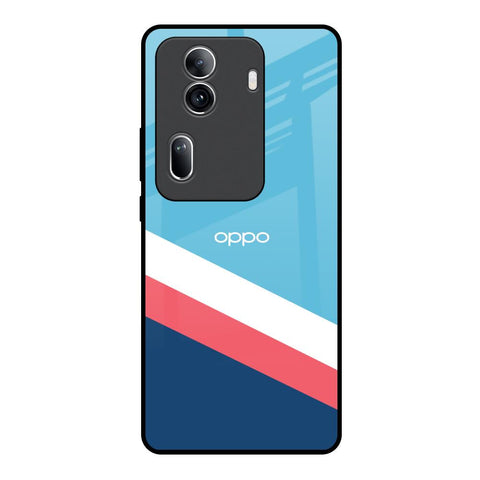 Pink & White Stripes Glossy Case For Oppo Reno11 Pro 5G