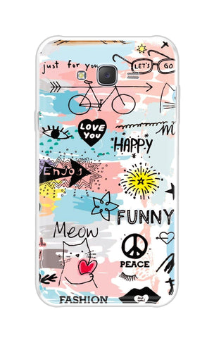 Happy Doodle Soft Cover for Samsung J7