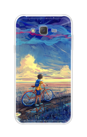 Riding Bicycle to Dreamland Soft Cover for Samsung J7