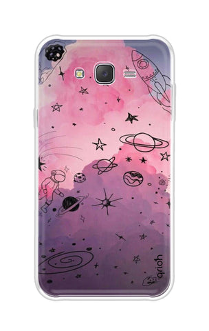 Space Doodles Art Soft Cover For Samsung J7