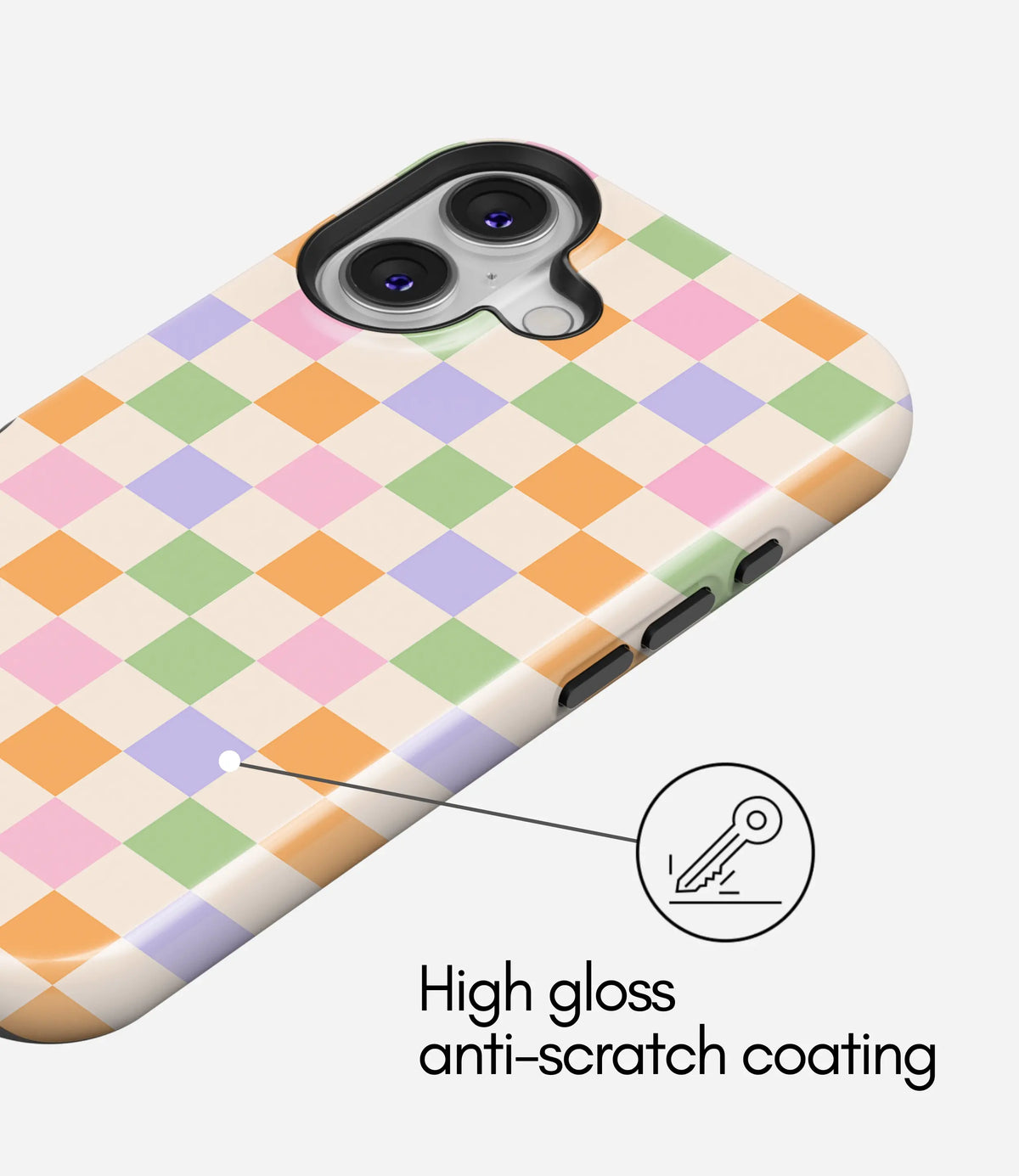 Candy Check Premium Tough Shining Phone Case (Double Layer) Available For All iPhone Models