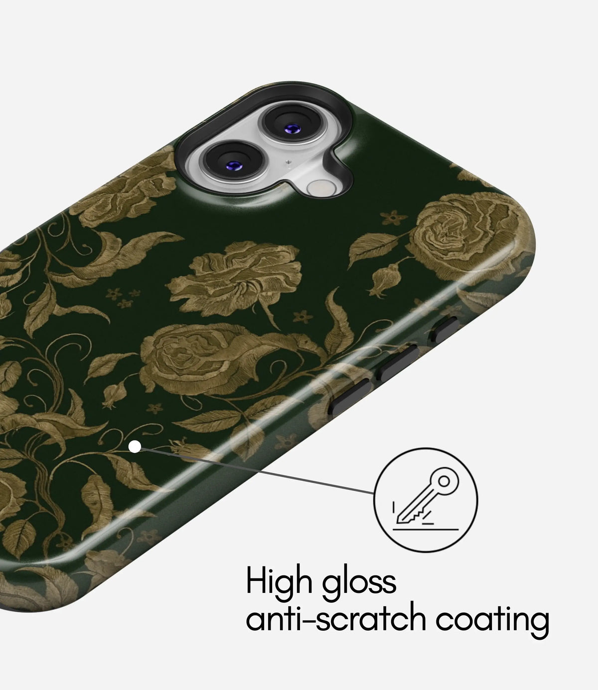 Antique Bloom Premium Tough Shining Phone Case (Double Layer) Available For All iPhone Models