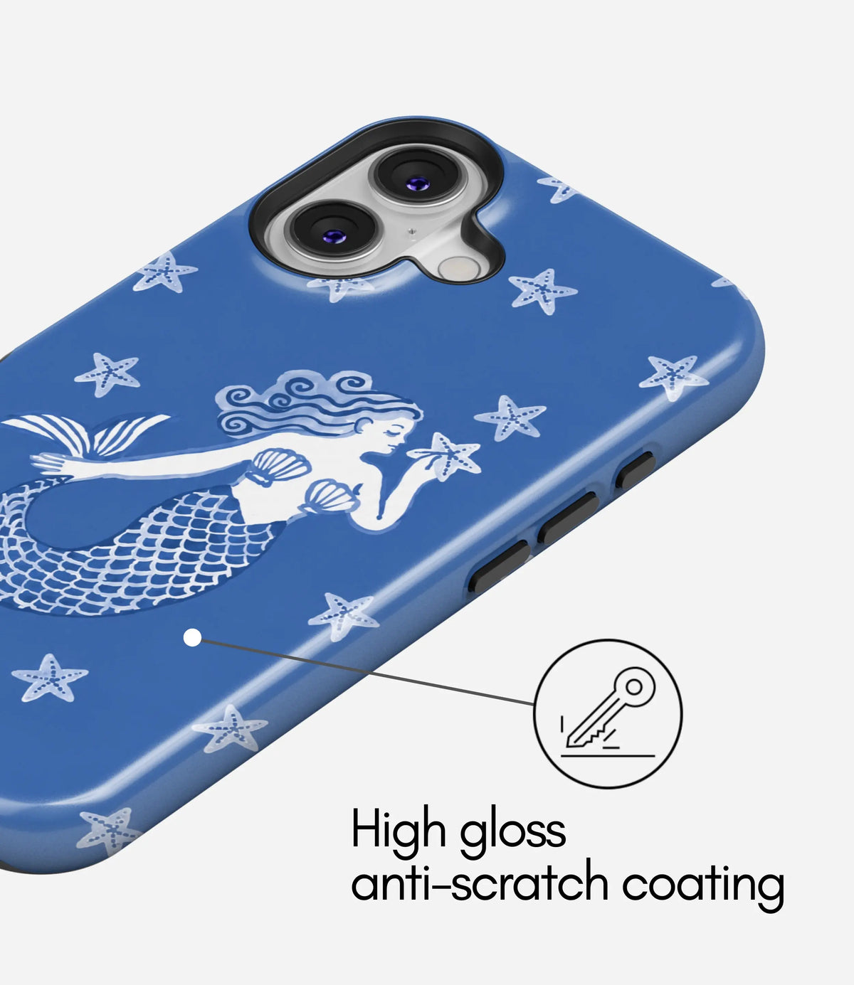Midnight Mermaid Premium Tough Shining Phone Case (Double Layer) Available For All iPhone Models