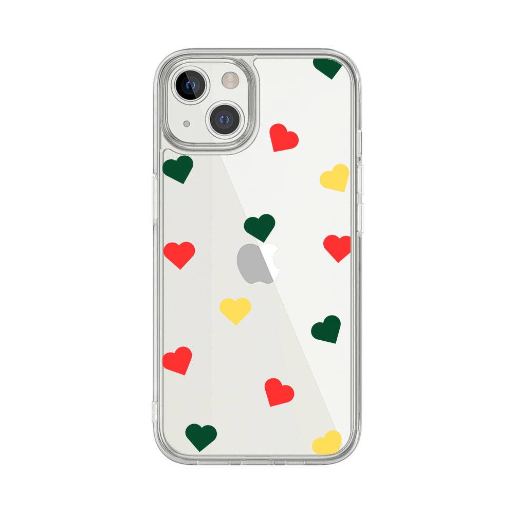 Colourful Hearts Clear Case - Case On