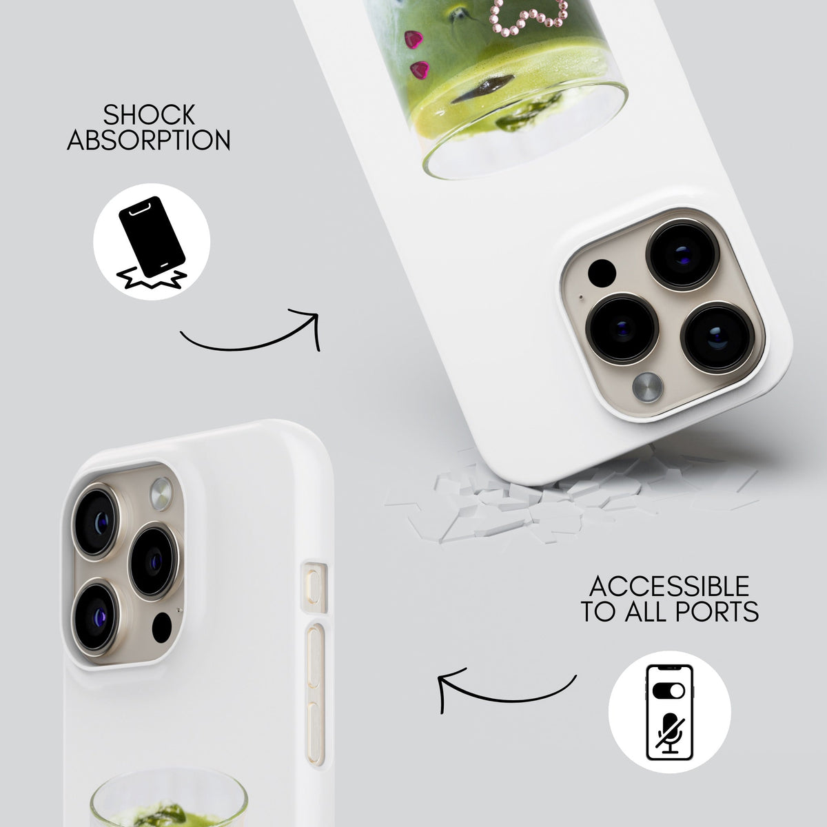 Almond Milk Premium Tough Shining Phone Case (Double Layer) Available For All iPhone Models
