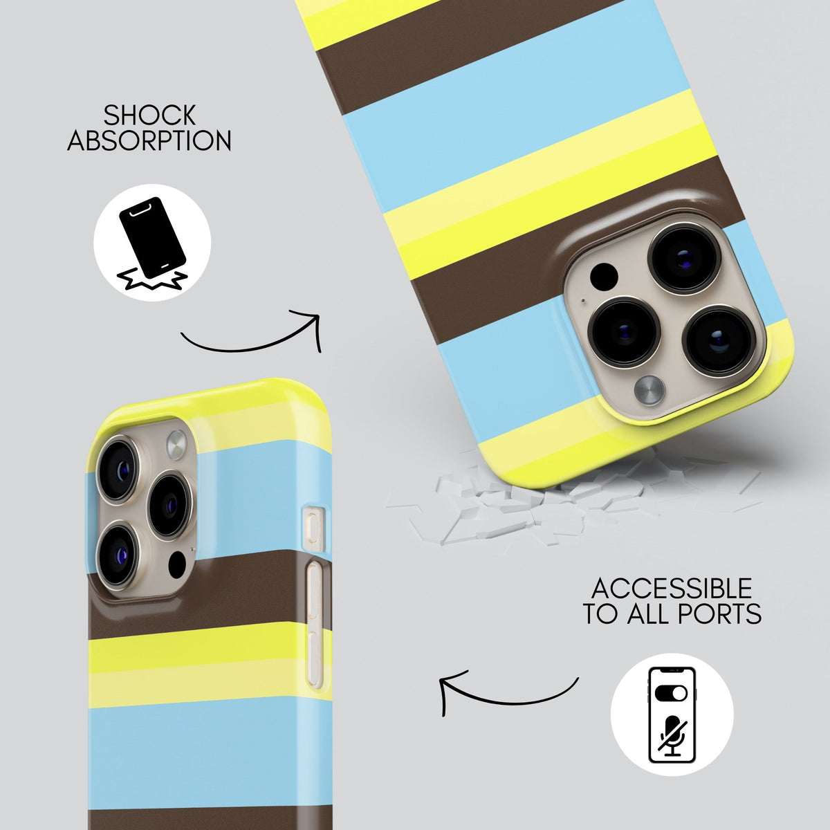 Bondi Premium Tough Shining Phone Case (Double Layer) Available For All iPhone Models