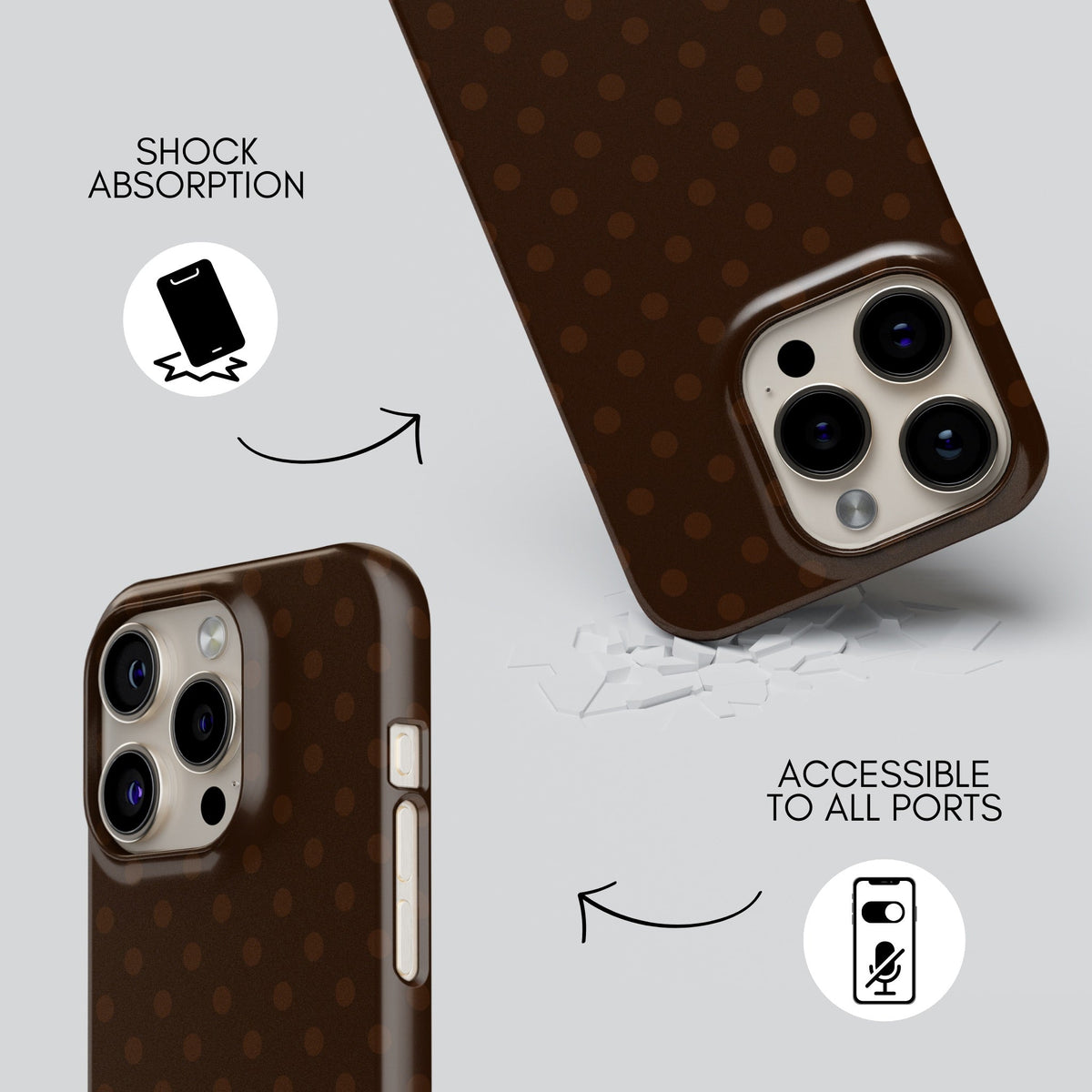 Brownie Batter Premium Tough Shining Phone Case (Double Layer) Available For All iPhone Models