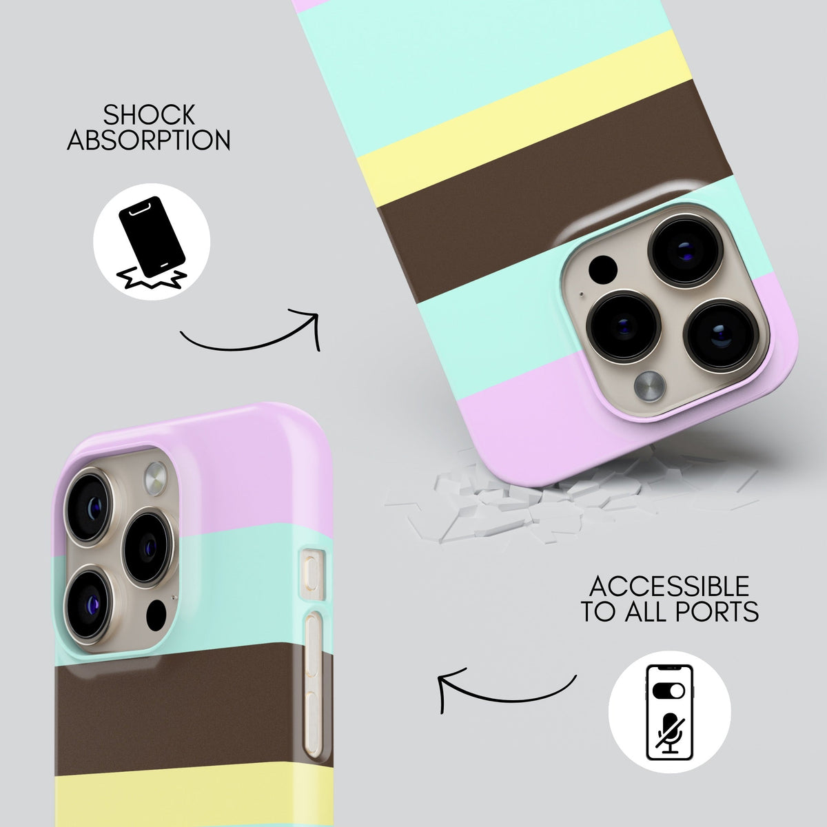 Buttercream Premium Tough Shining Phone Case (Double Layer) Available For All iPhone Models