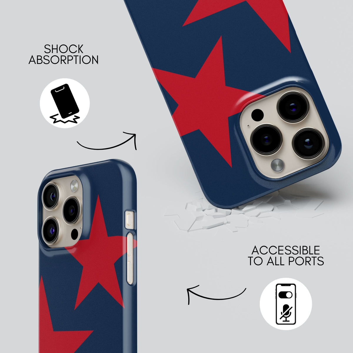 St. Moritz Premium Tough Shining Phone Case (Double Layer) Available For All iPhone Models