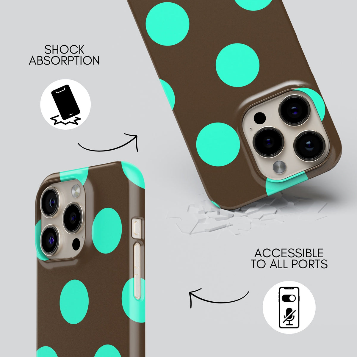 Peppermint Cocoa Premium Tough Shining Phone Case (Double Layer) Available For All iPhone Models