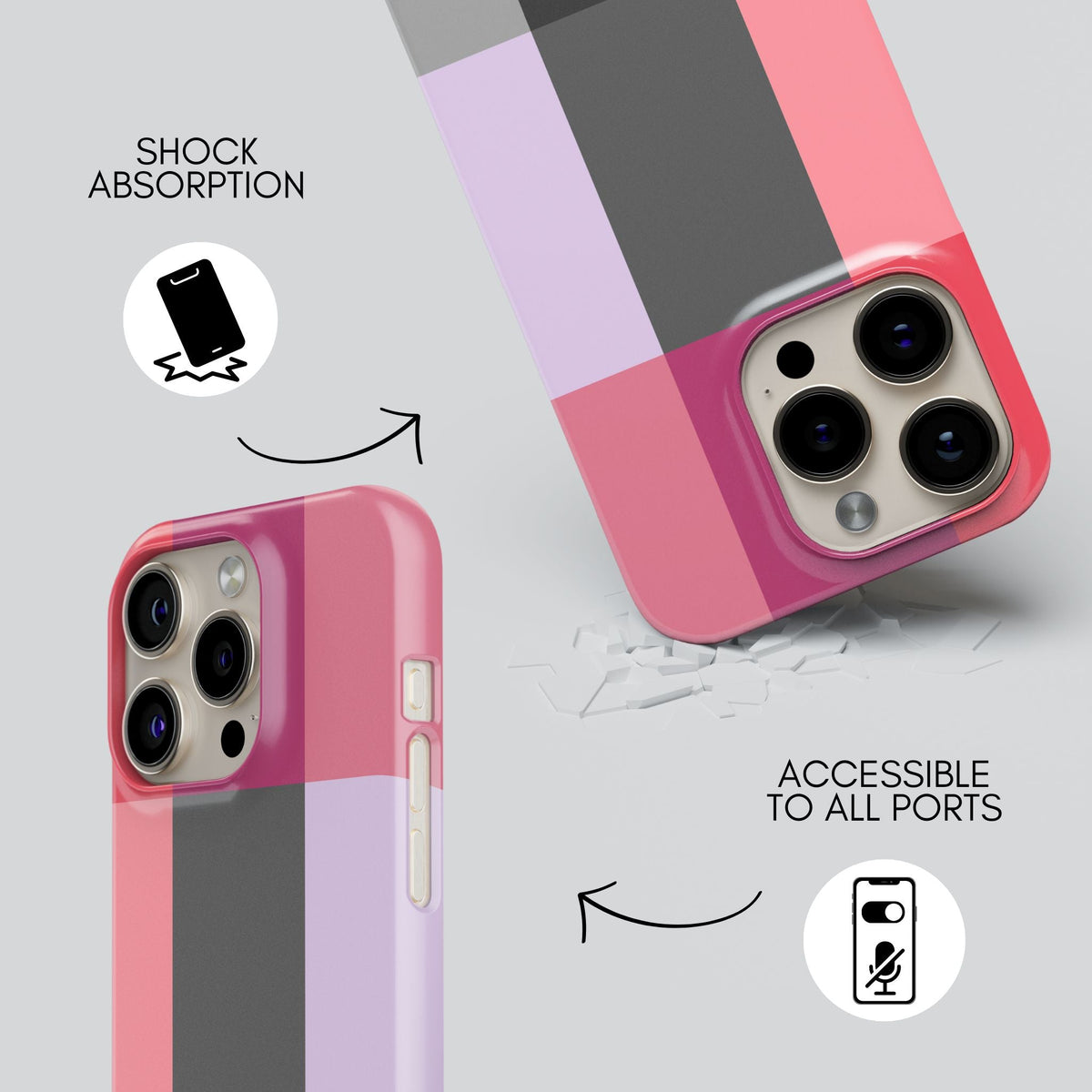 Aurora Premium Tough Shining Phone Case (Double Layer) Available For All iPhone Models