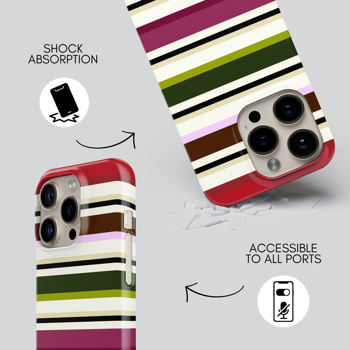 Olivia Premium Tough Shining Phone Case (Double Layer) Available For All iPhone Models