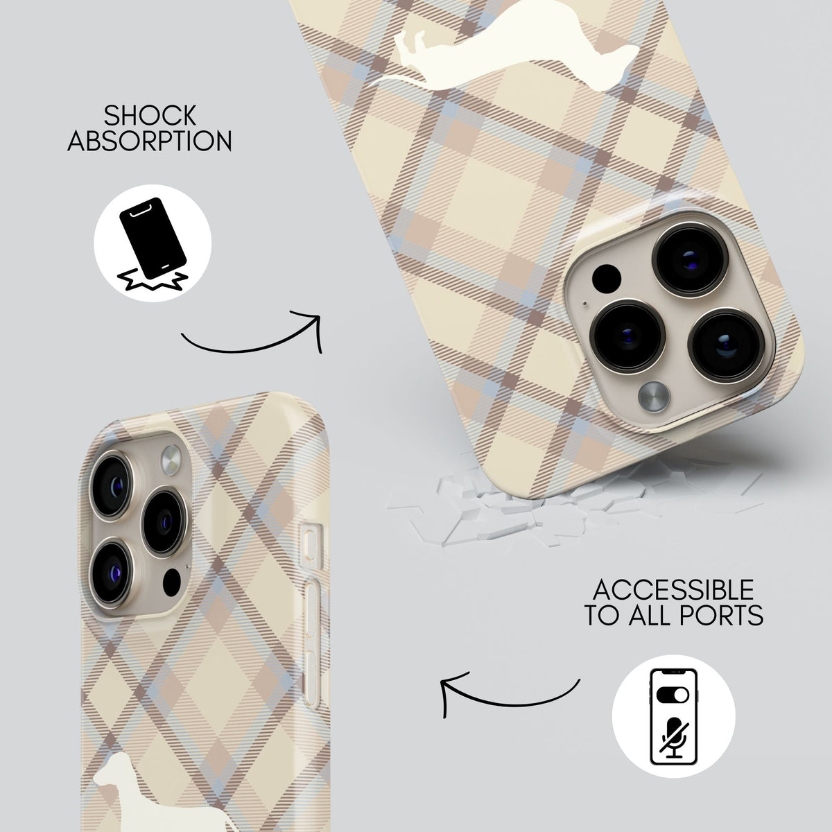 Cashmere Premium Tough Shining Phone Case (Double Layer) Available For All iPhone Models