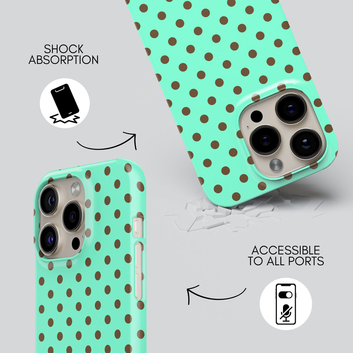 Mint Chip Premium Tough Shining Phone Case (Double Layer) Available For All iPhone Models
