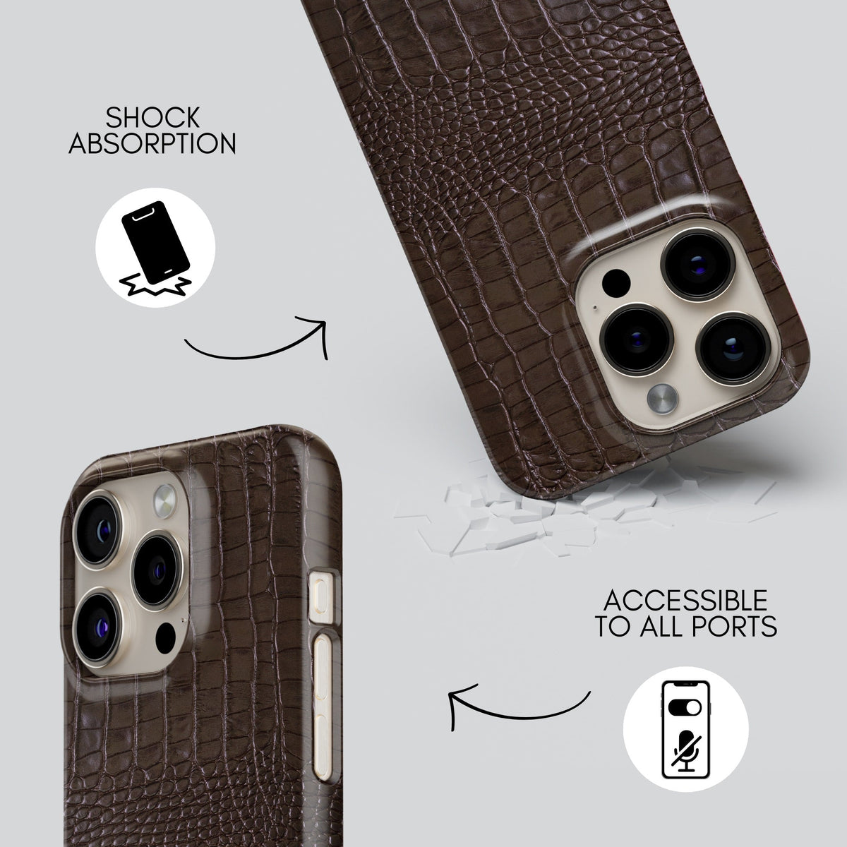 Chocolate Premium Tough Shining Phone Case (Double Layer) Available For All iPhone Models