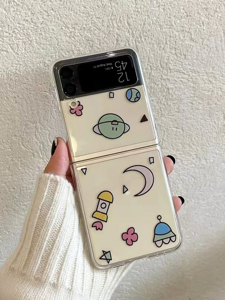 Cartoon Graphic Clear Phone Case | Samsung Galaxy Z Flip 3 / 4 / 5 / 6