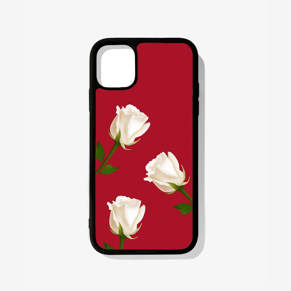 White Roses Glass Case - Case On